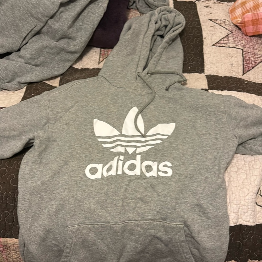 Gray adidas hoodie
